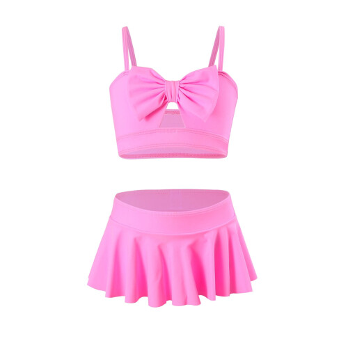 Σετ Μαγιό Mommy & Me Pink – Μπικίνι δύο τεμαχίων με φούστα μαγιό για κορίτσια, Μαγιό 2