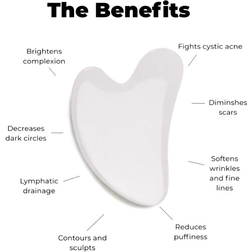 Jade Gua Sha gezichtstool voor lymfedrainage 2