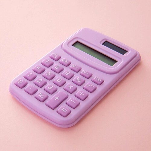 Digit Calculator Solid Color Mini Portable Student Gift Office School 2