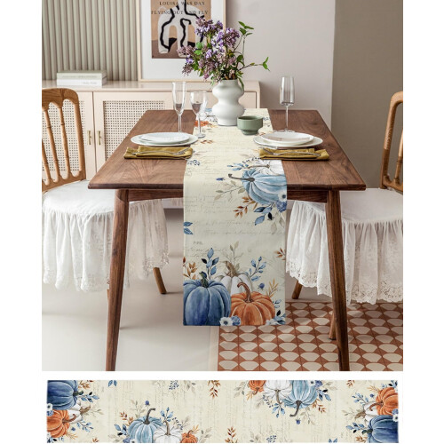 Cotton Linen Table Runner 33 x 91 cm 2