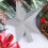 Christmas star tree topper glittered 8 inch 6
