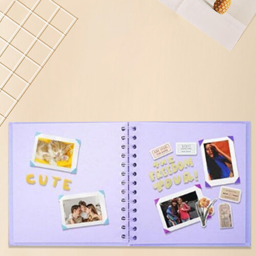MOQIN Scrapbook, Άλμπουμ Scrapbook 8x8 ιντσών με 80 σελίδες, DIY βιβλίο αναμνήσεων για γάμο, 1