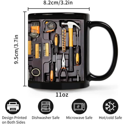Mechanic Toolbox Mug 11 oz Ceramic Coffee Cup 2