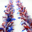 Rood-wit-blauwe patriottische slinger van lametta, 2 meter 5
