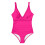 Maiôs femininos de malha com bojo push-up e decote em V. 8