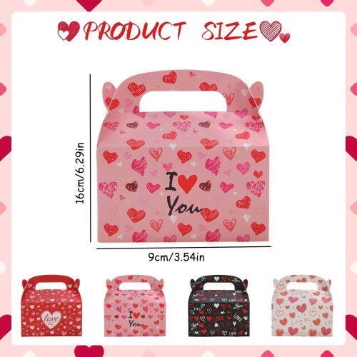 Valentine's Day Heart-Shaped Cookie Box 1 pc 1
