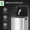 Homcom HOMCOM 2 x 20L Double Kitchen Bin, Pedal Bin Soft-Close Lid, Silver Tone 4