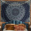 Schwarzer Mandala-Wandteppich – Polyester Boho 3