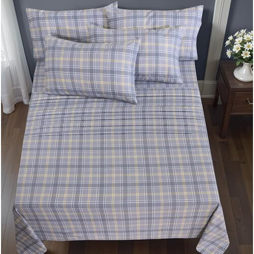Σεντόνια Flannel Full Size Σετ 6 τεμαχίων – 100% βαμβάκι, διπλά βουρτσισμένα, με βαθιές 1