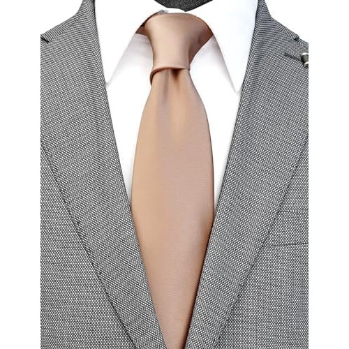 Extra Long Solid Tie for Men Big and Tall, 63 or 70 inch XL Plain Ties 1