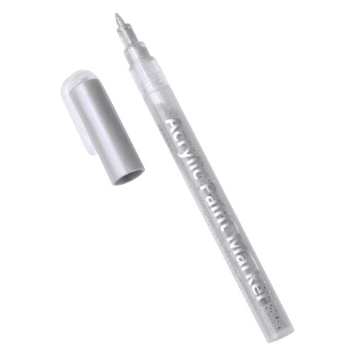 Nagelkunststift mit feiner Spitze, wasserfester Linerpinsel, Silber 2