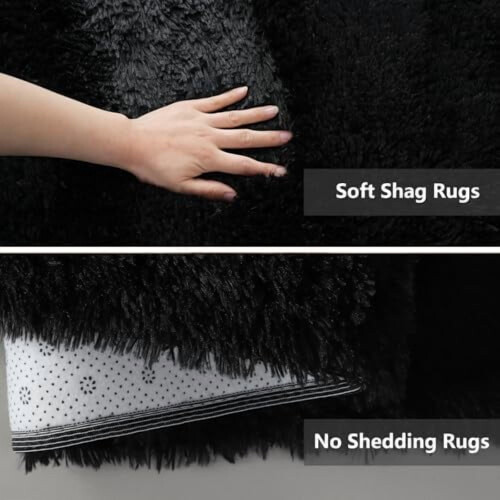 1,5x2,4 m ultrablødt Shag-tæppe 2