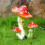 Red Mushroom Toadstool Figurine for Fairy Garden 3 pcs 2