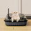 Open Cat Litter Box with Spill Guard and Scoop 6