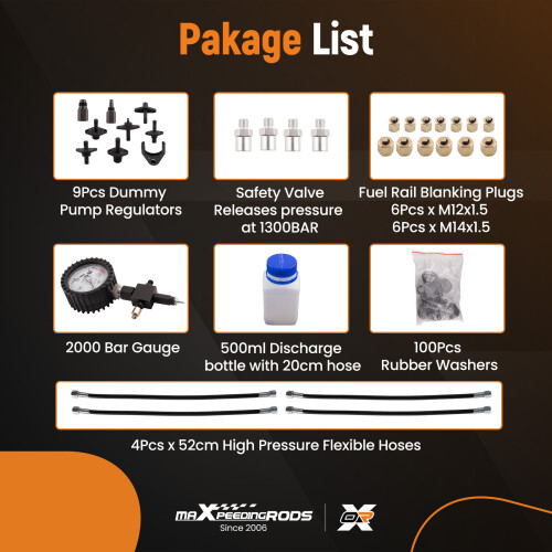 Kit d'essai haute pression Master Common Rail Diesel + ébauches de d'injection 2