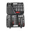 216PCS Comprehensive Socket Set 1/4" 3/8" 1/2" Drive Ratchet Tool Kit 3