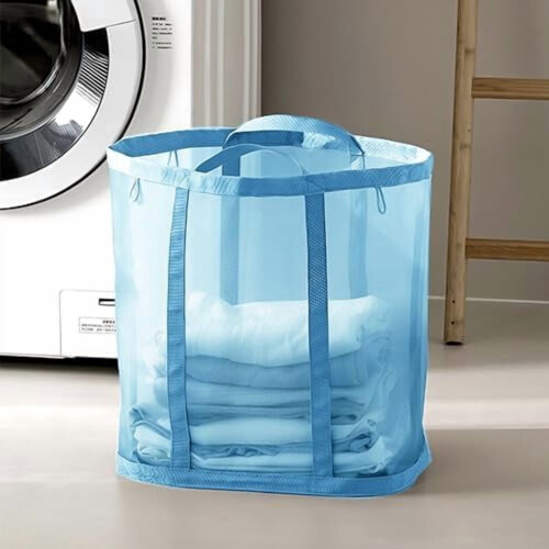 Opvouwbare wasmand van gaas met handvatten 2