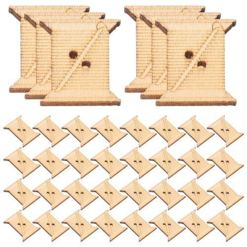 GOOHOCHY trægarnspoler beige 50 stk. 1