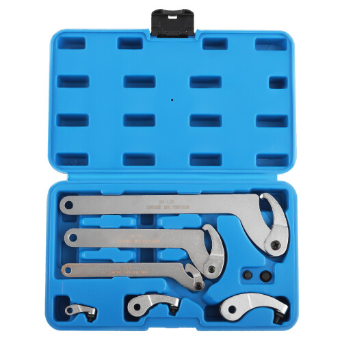 6X Adjustable Hook And Pin Wrench Spanner Tool With C Spanner  35mm - 120mm 1