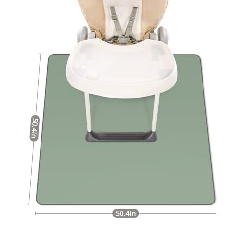 Tapete impermeável Baby Splat para cadeira alta, 128 x 128 cm (50,4 x 50,4 polegadas). 2