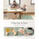 Tapete impermeável Baby Splat para cadeira alta, 128 x 128 cm (50,4 x 50,4 polegadas). 5