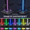 RGB-headsetstativ med 9 lysmoduser, 360 roterende 3