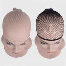 6-Pack Mesh Wig Caps for Lace Front Wigs – 3 Nude Beige + 3 Black, Stretchy Open-End Stocking Caps (Compatible with Lace Front Wigs)