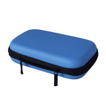 Geantă organizator cablu de călătorie, 1 buc carcasă protectoare dreptunghiulară EVA albastră pentru căști și depozitare cablu USB