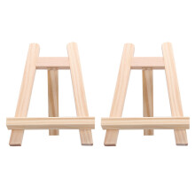 Wooden Display Easel Stand Triangle Cards Tabletop Crafts