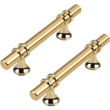 Gold Cabinet Handles Brushed Brass 3 Inch 10 Pack