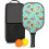 Σετ κουπιών Pickleball από fiberglass με λουλούδια και 2 μπάλες και τσάντα – Συμβατό με 1