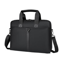 Mens Business Bag, Briefcase Crossbody Bag Shoulder Bag for Outdoor Business Trip PULeather Film Black
