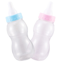 2 botellas de plástico para dulces de 11 pulgadas y 4.1 pulgadas, ideales para la lactancia, conservación en seco, fiestas y baby showers.