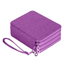 Organizator pentru creioane colorate cu 72 de sloturi – Husă din piele PU cu curea detașabilă, compatibilă cu creioane colorate și acuarelă