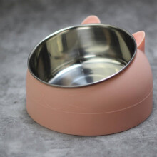 Katzennäpfe, lebensmittelechter Edelstahl 304, rutschfester Boden, rosa
