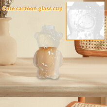 2025Νέο ποτήρι με καλαμάκι Bear – Αξιολάτρευτη γυάλινη κούπα σε σχήμα αρκούδας με