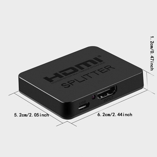 4K HDMI-splitter 1 ind 2 ud 1