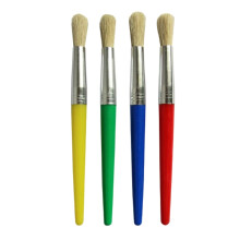 Ensemble de 4 pinceaux ronds pour artistes, avec manches résistants, pour les travaux artistiques et la peinture.