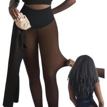 Leggings doublés en polaire magique pour femmes avec ceinture de compression – Collants d'hiver chauds, gainants et sans couture