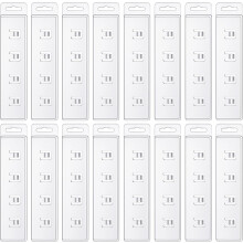 Set van 10 transparante, verticale pasjeshouders, geschikt voor creditcards/ID-kaarten, gemaakt van hard plastic met een antisliphandvat.