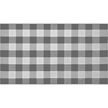 Cotton Buffalo Plaid Rug 3'x5', Gray & White Washable Indoor/Outdoor Rug for Front Door, Porch, Kitchen, Farmhouse – Compatible with Layered Mats