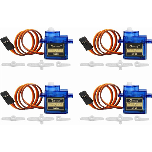 4 micro servo SG90 da 9 g per robot RC, elicotteri, aerei, auto e barche.