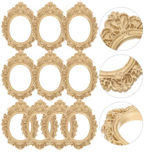 10 stuks gouden compacte harsframes in ovale vorm voor doe-het-zelfprojecten