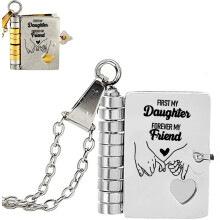 Collana a forma di libro per figlia – Pagine apribili, compatibile con tutte le catene