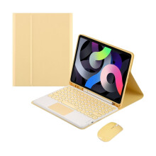 Retro Touch toetsenbord- en muiscombinatie compatibel met iPad Air4 (10,9 inch) - Inclusief stijlvolle hoes