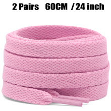 2 pares de cordones planos de 0,31 pulgadas de ancho para zapatillas deportivas, cordones para zapatillas de deporte, cordones para botas y calzado