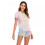 Σετ γυναικείων πιτζαμών tie-dye με κοντομάνικα τοπ και σορτς, πιτζάμες Loungewear2Piece 4