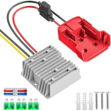18V auf 12V Abwärtswandler, kompatibel mit Milwaukee 18V Akku, 240W Abwärtsregler, 20A, 30A Sicherung & Drahtklemmen