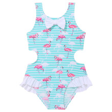 Baby-Badeanzug Mädchen Einteiliger Badeanzug Batik UPF50+ Kleinkind bis Schulkind Größe 9T-10T, (Blau 9-10 Jahre)
