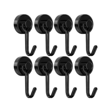 Ganci magnetici al neodimio da 5 kg - Rotanti a 360 senza foratura, ideali per frigorifero/porte, confezione da 4 pezzi, organizer da cucina
